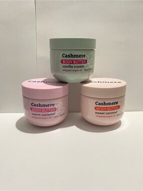 Cashmere Body Butter Bundle - Sweet Coconut Vanilla Cream & Warm Caramel